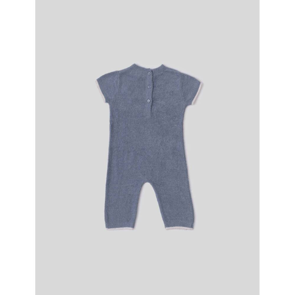 NEW BAREFOOT DREAMS cozychic lite baby fa la la onesie in blue dusk - Picture 4 of 4
